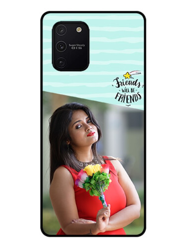 Custom Galaxy S10 Lite Custom Glass Phone Case  - Friends Picture Icon Design