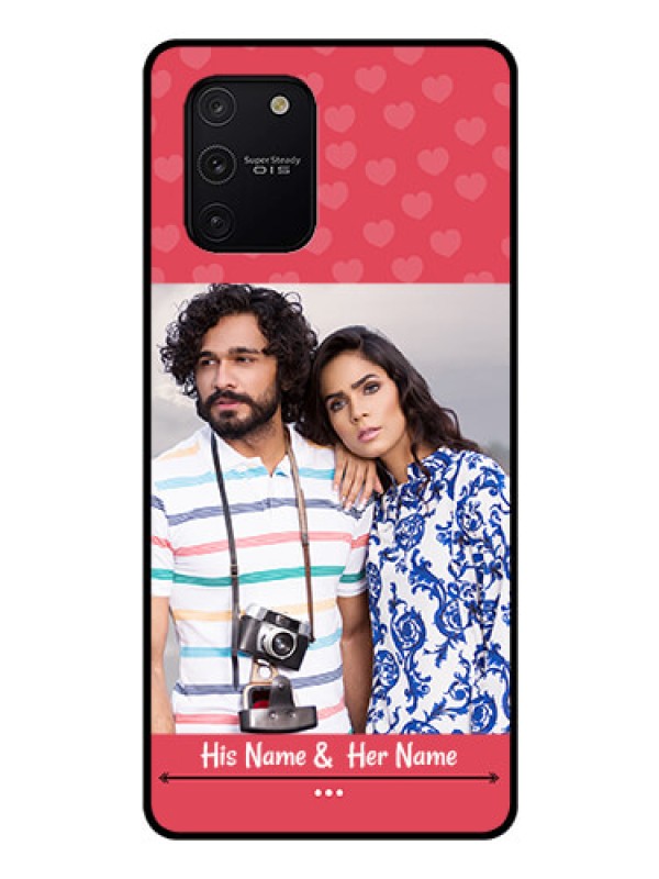 Custom Galaxy S10 Lite Photo Printing on Glass Case  - Simple Love Design