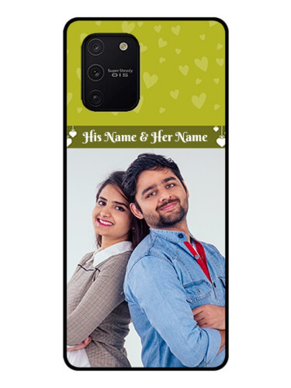 Custom Galaxy S10 Lite Custom Glass Phone Case  - You & Me Heart Design