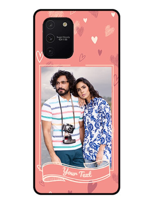 Custom Galaxy S10 Lite Custom Glass Phone Case  - Love doodle art Design