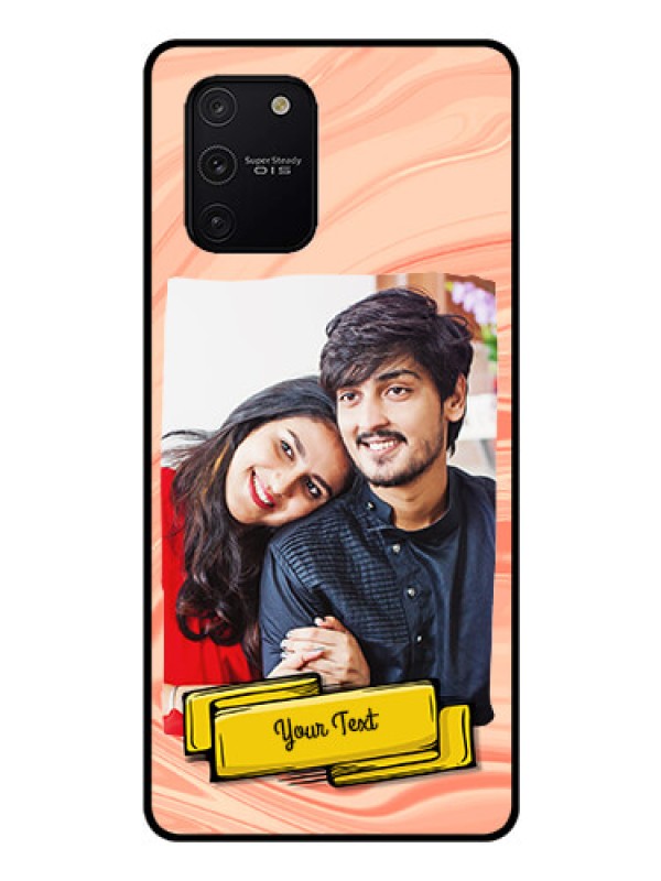 Custom Galaxy S10 Lite Personalized Glass Phone Case  - Marble Texture Design