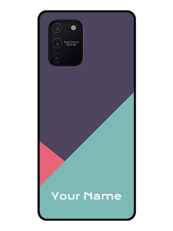 Custom Galaxy S10 Lite Custom Glass Mobile Case - Tri Color abstract Design