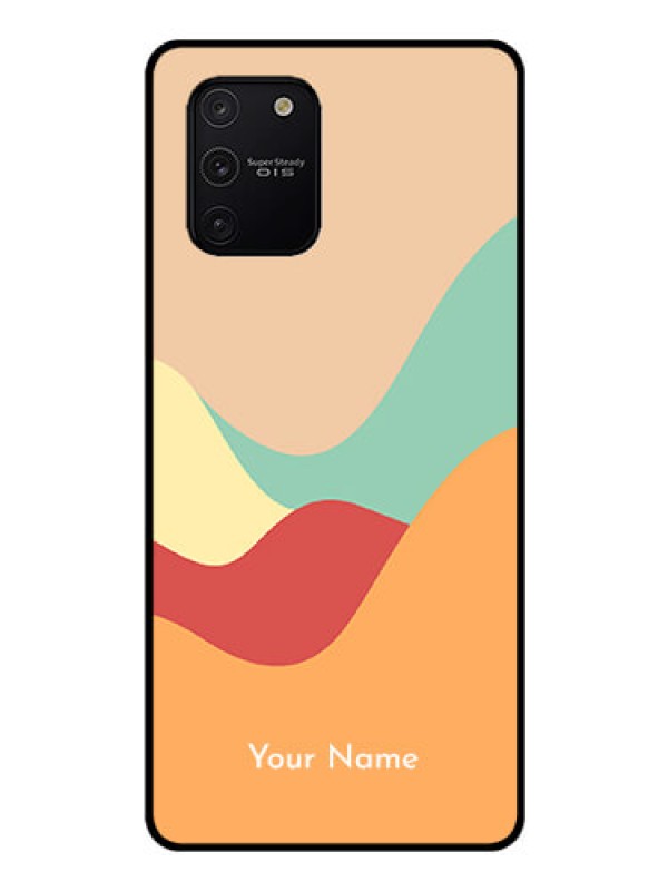 Custom Galaxy S10 Lite Personalized Glass Phone Case - Ocean Waves Multi-colour Design