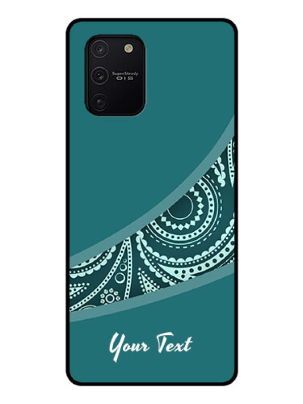 Custom Galaxy S10 Lite Photo Printing on Glass Case - semi visible floral Design