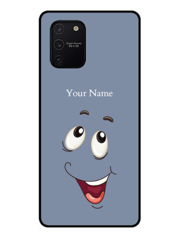 Custom Galaxy S10 Lite Photo Printing on Glass Case - Laughing Cartoon Face Design