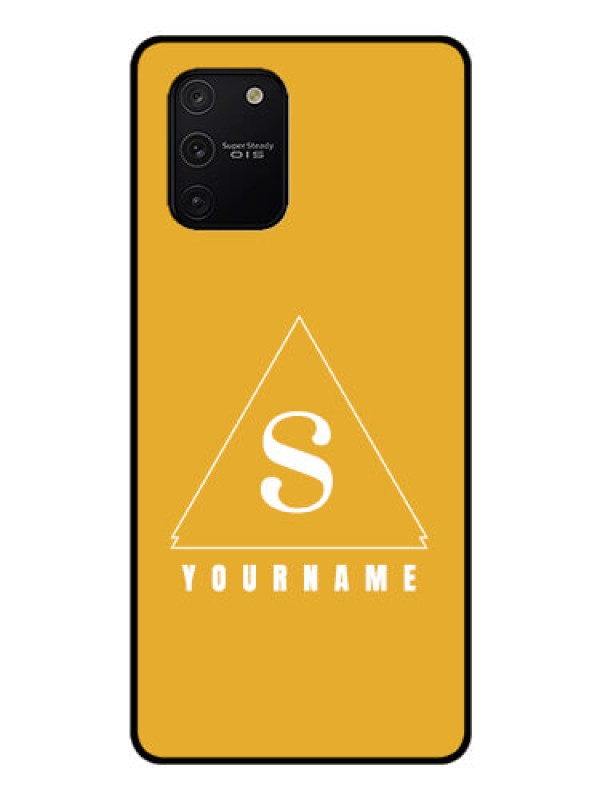 Custom Galaxy S10 Lite Personalized Glass Phone Case - simple triangle Design