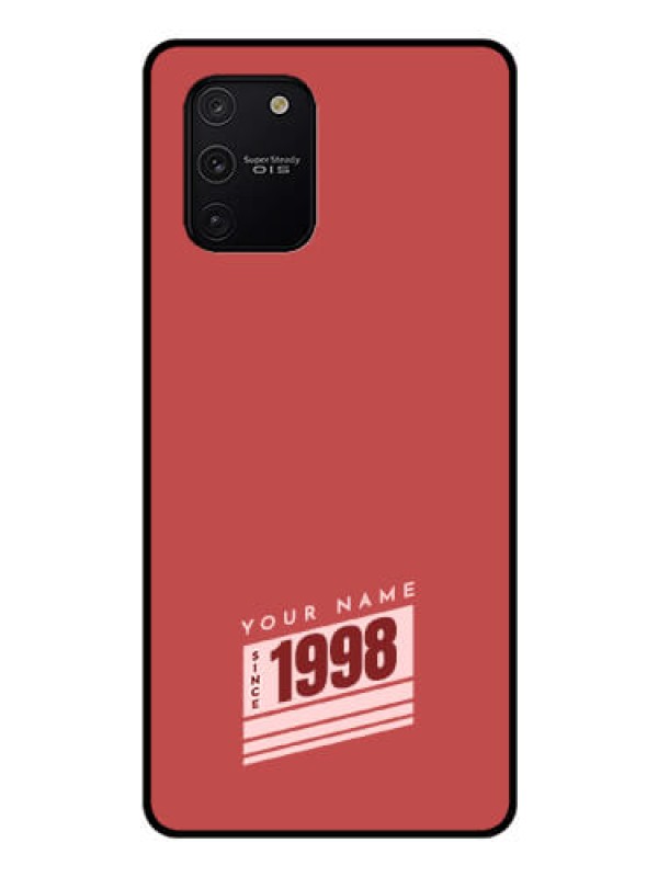 Custom Galaxy S10 Lite Custom Glass Phone Case - Red custom year of birth Design