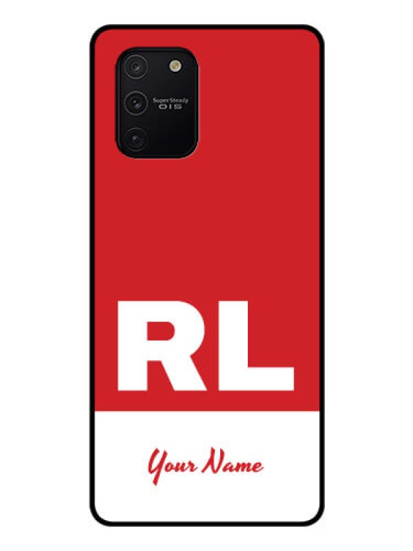 Custom Galaxy S10 Lite Personalized Glass Phone Case - dual tone custom text Design