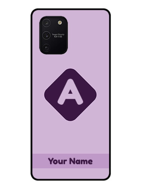 Custom Galaxy S10 Lite Custom Glass Mobile Case - Custom Letter in curved badge Design