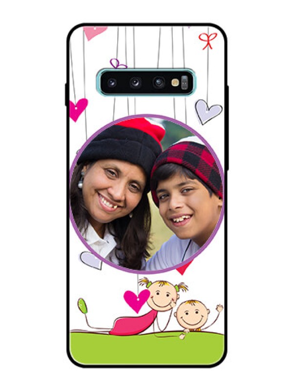 Custom Samsung Galaxy S10 Plus Photo Printing on Glass Case  - Cute Kids Phone Case Design