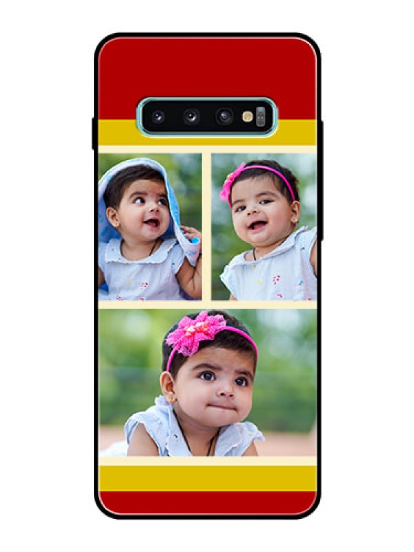 Custom Samsung Galaxy S10 Plus Custom Glass Mobile Case  - Multiple Pic Upload Design