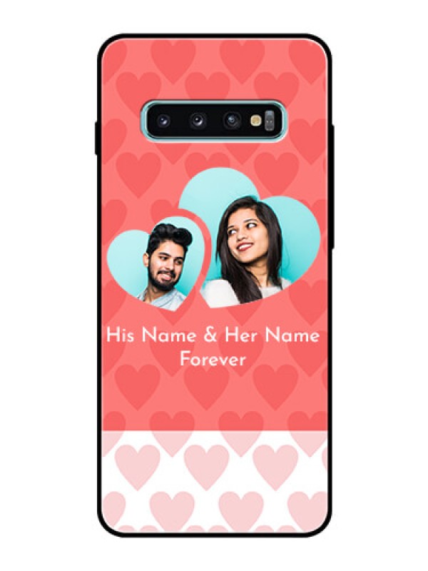 Custom Samsung Galaxy S10 Plus Personalized Glass Phone Case  - Couple Pic Upload Design