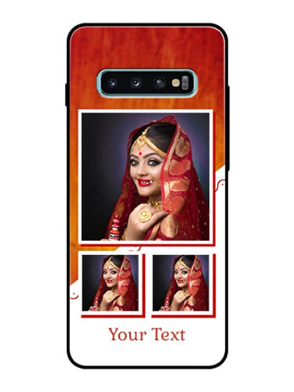 Custom Samsung Galaxy S10 Plus Custom Glass Phone Case  - Wedding Memories Design  