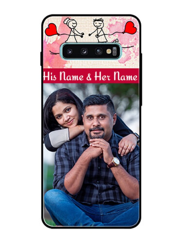 Custom Samsung Galaxy S10 Plus Photo Printing on Glass Case  - You and Me Case Design