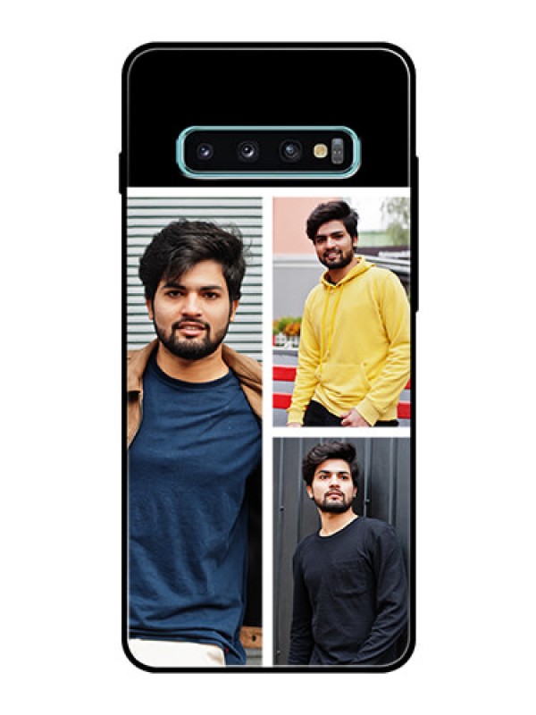 Custom Samsung Galaxy S10 Plus Photo Printing on Glass Case  - Upload Multiple Picture Design