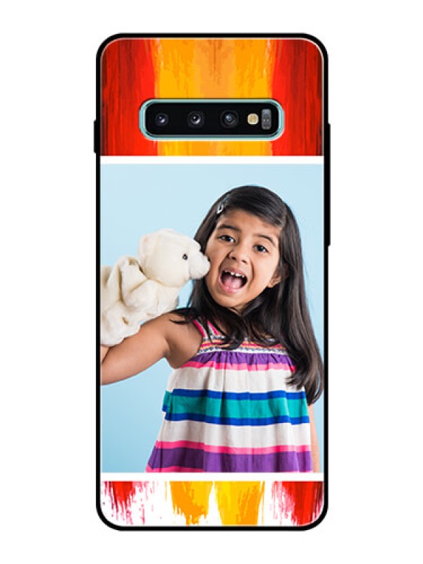Custom Samsung Galaxy S10 Plus Personalized Glass Phone Case  - Multi Color Design