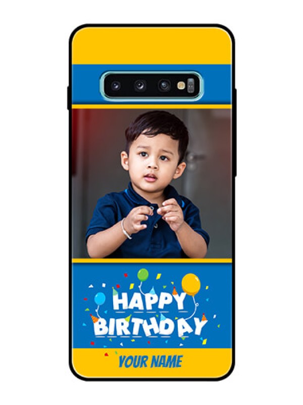 Custom Samsung Galaxy S10 Plus Custom Glass Mobile Case  - Birthday Wishes Design