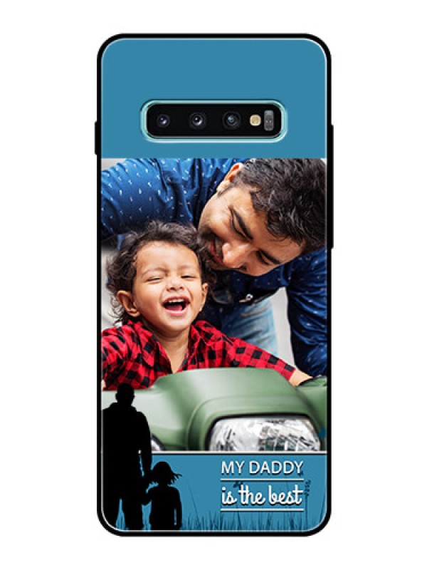 Custom Samsung Galaxy S10 Plus Custom Glass Mobile Case  - Best dad design 