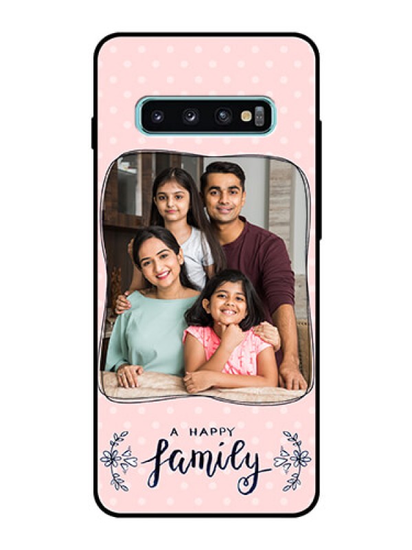 Custom Samsung Galaxy S10 Plus Custom Glass Phone Case  - Family with Dots Design