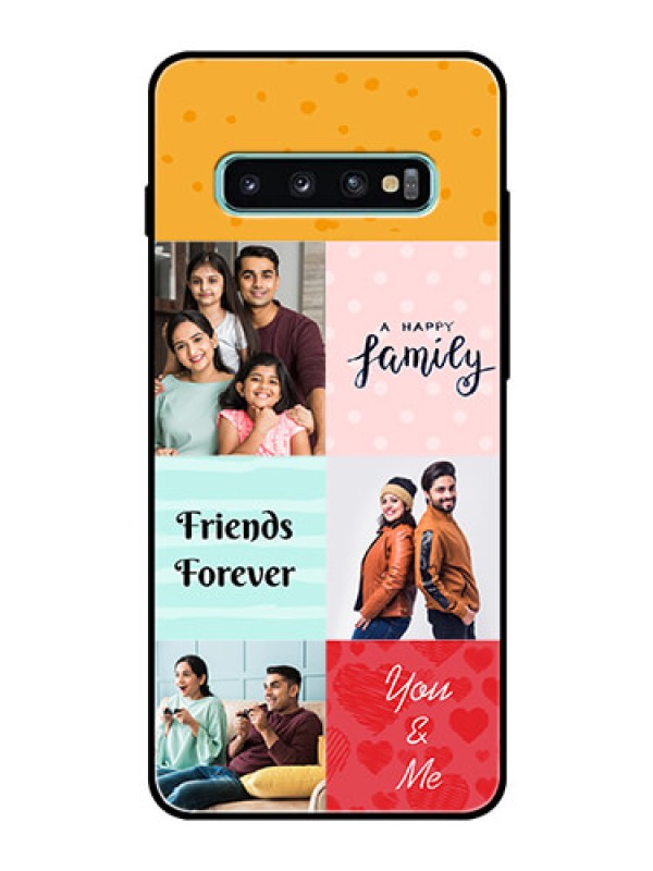 Custom Samsung Galaxy S10 Plus Personalized Glass Phone Case  - Images with Quotes Design