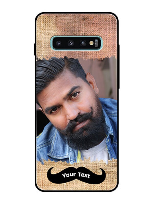Custom Samsung Galaxy S10 Plus Personalized Glass Phone Case  - with Texture Design