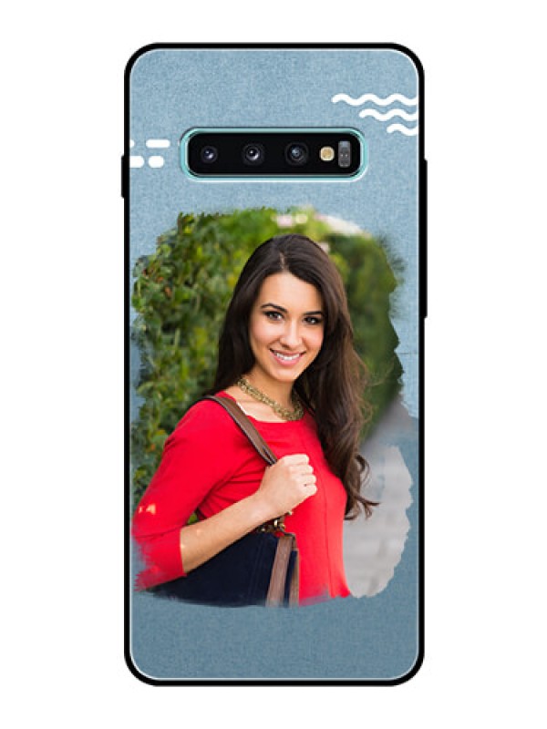 Custom Samsung Galaxy S10 Plus Custom Glass Mobile Case  - Grunge Line Art Design