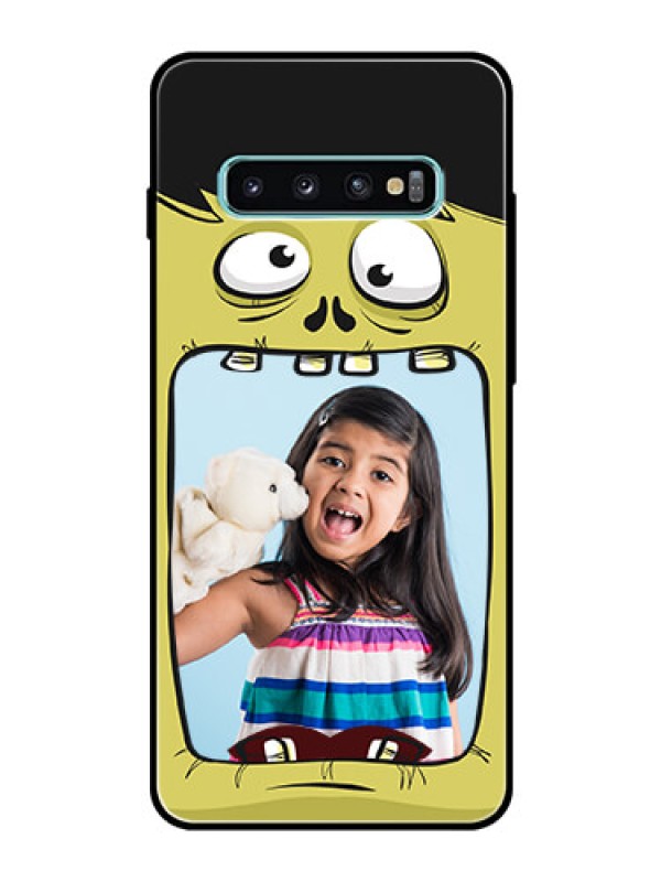 Custom Samsung Galaxy S10 Plus Personalized Glass Phone Case  - Cartoon monster back case Design