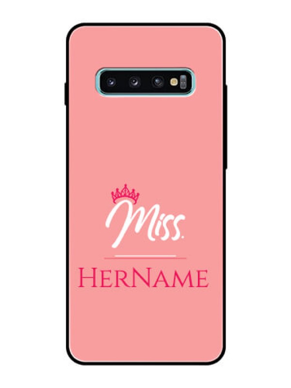 Custom Galaxy S10 Plus Custom Glass Phone Case Mrs with Name