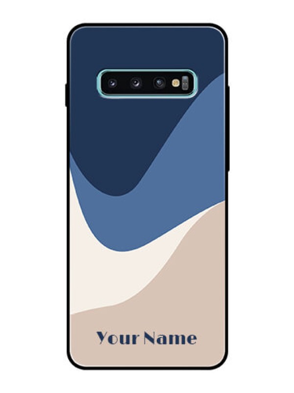 Custom Galaxy S10 Plus Custom Glass Phone Case - Abstract Drip Art Design