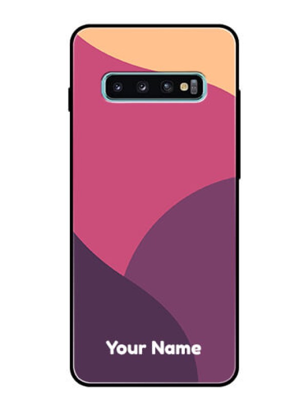 Custom Galaxy S10 Plus Custom Glass Phone Case - Mixed Multi-colour abstract art Design