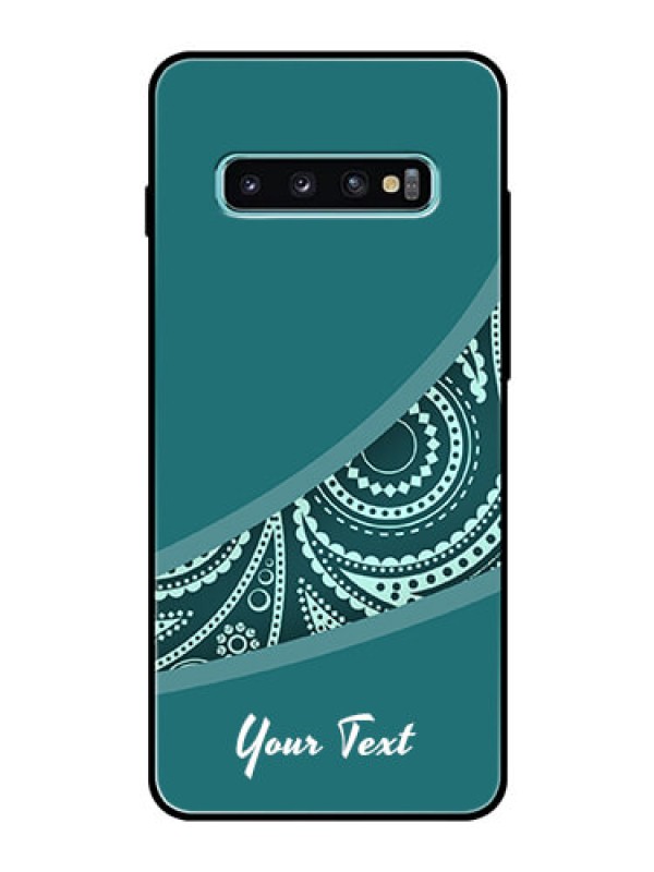 Custom Galaxy S10 Plus Photo Printing on Glass Case - semi visible floral Design
