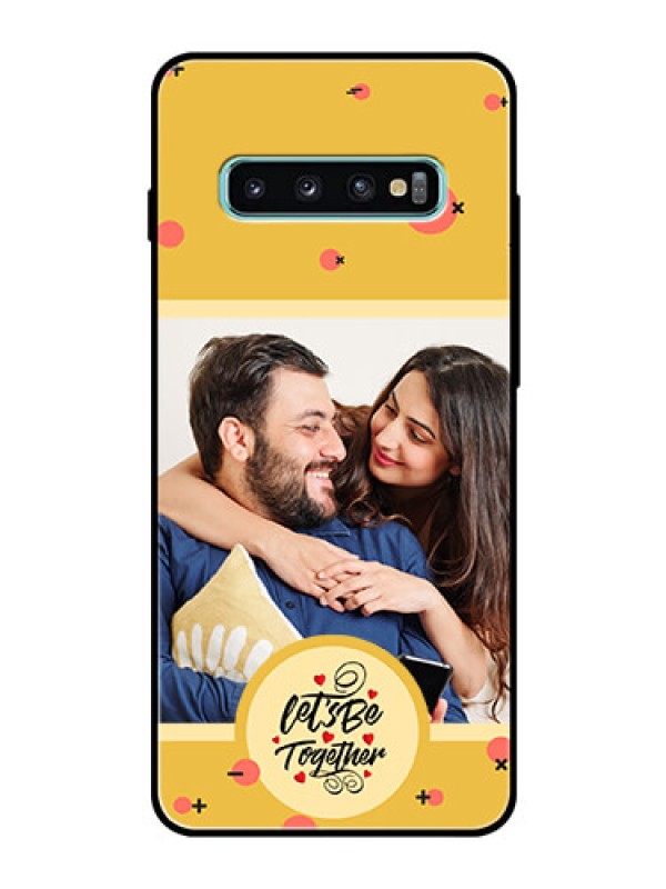 Custom Galaxy S10 Plus Photo Printing on Glass Case - Lets be Together Design