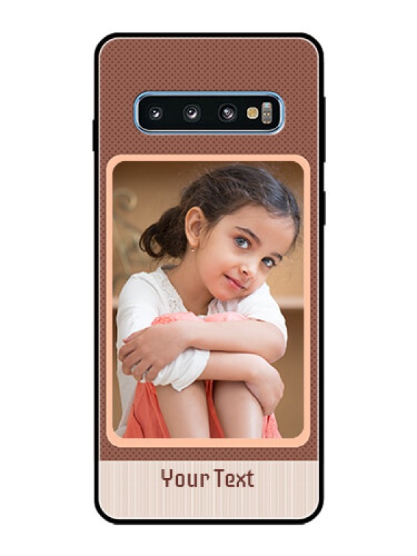 Custom Galaxy S10 Custom Glass Phone Case  - Simple Pic Upload Design