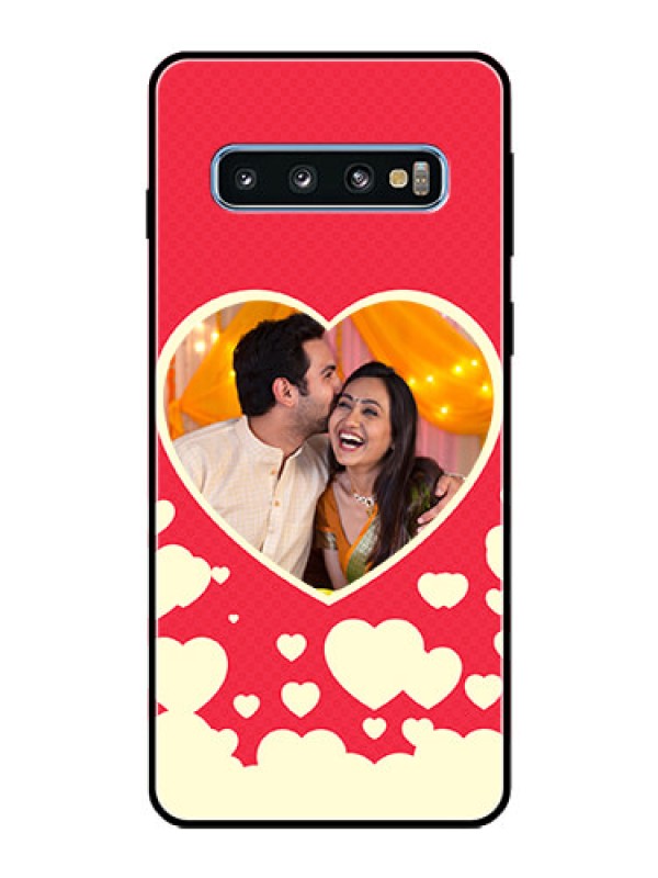 Custom Galaxy S10 Custom Glass Mobile Case  - Love Symbols Phone Cover Design