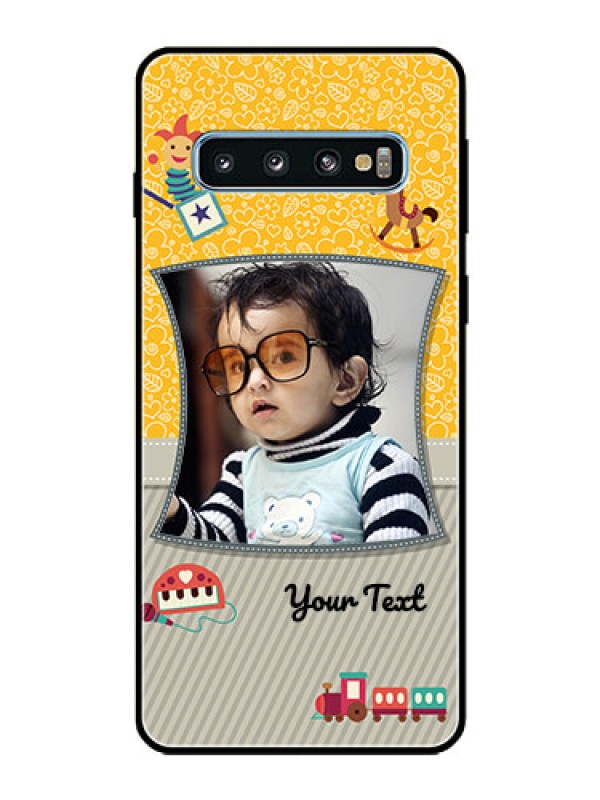 Custom Galaxy S10 Personalized Glass Phone Case  - Baby Picture Upload Design