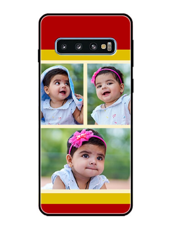 Custom Galaxy S10 Custom Glass Mobile Case  - Multiple Pic Upload Design