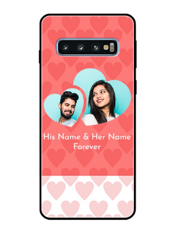 Custom Galaxy S10 Personalized Glass Phone Case  - Couple Pic Upload Design