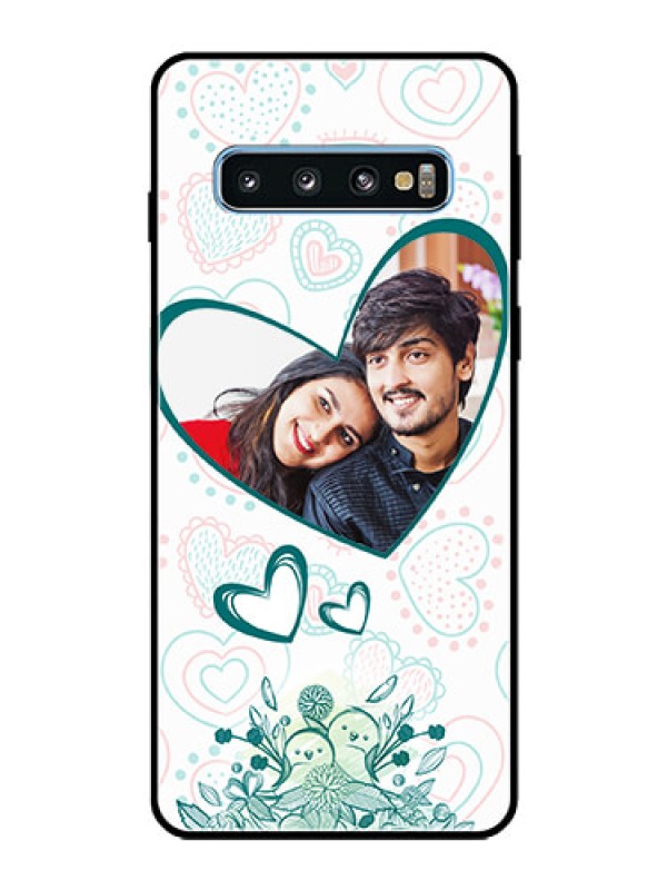 Custom Galaxy S10 Photo Printing on Glass Case  - Premium Couple Design
