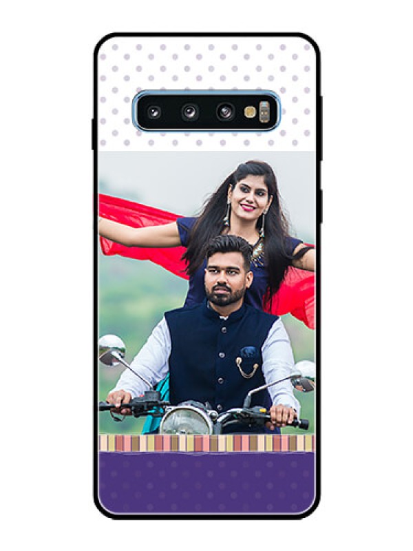 Custom Galaxy S10 Photo Printing on Glass Case  - Cute Family Design