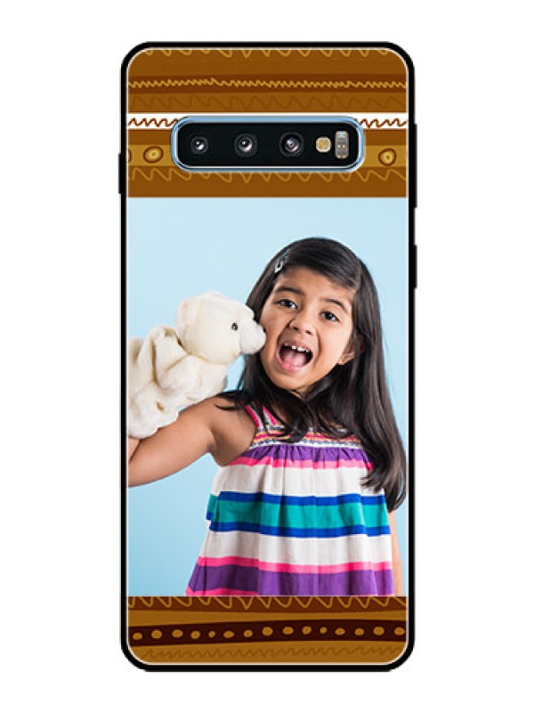Custom Galaxy S10 Custom Glass Phone Case  - Friends Picture Upload Design 