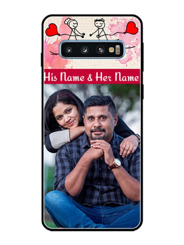 Custom Galaxy S10 Photo Printing on Glass Case  - You and Me Case Design