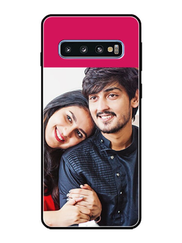 Custom Galaxy S10 Custom Glass Mobile Case  - Anniversary Cover Design