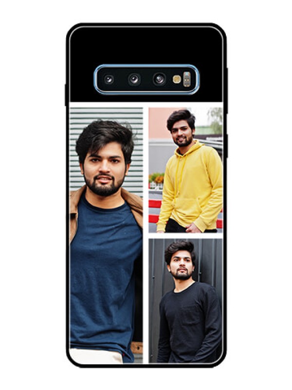Custom Galaxy S10 Photo Printing on Glass Case  - Upload Multiple Picture Design