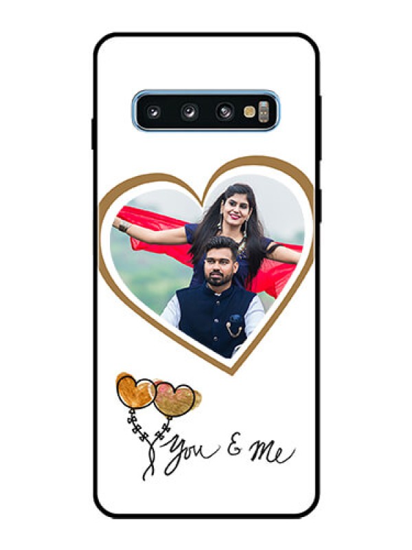Custom Galaxy S10 Custom Glass Mobile Case  - You & Me Design