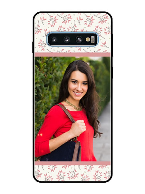 Custom Galaxy S10 Custom Glass Phone Case  - Premium Floral Design