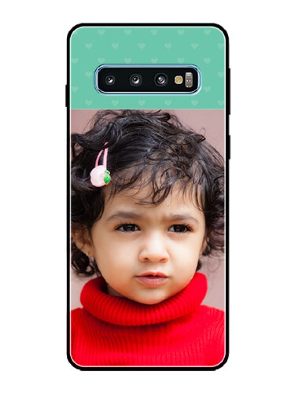 Custom Galaxy S10 Custom Glass Phone Case  - Lovers Picture Design