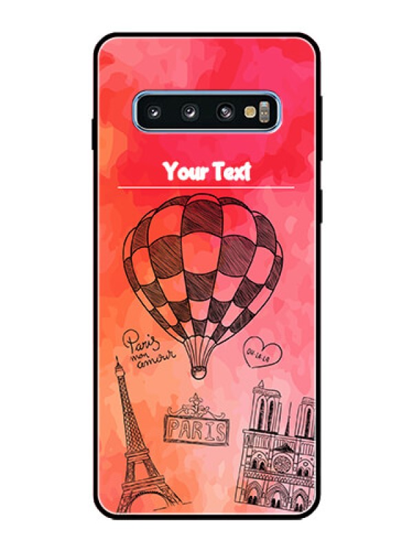Custom Galaxy S10 Custom Glass Phone Case  - Paris Theme Design