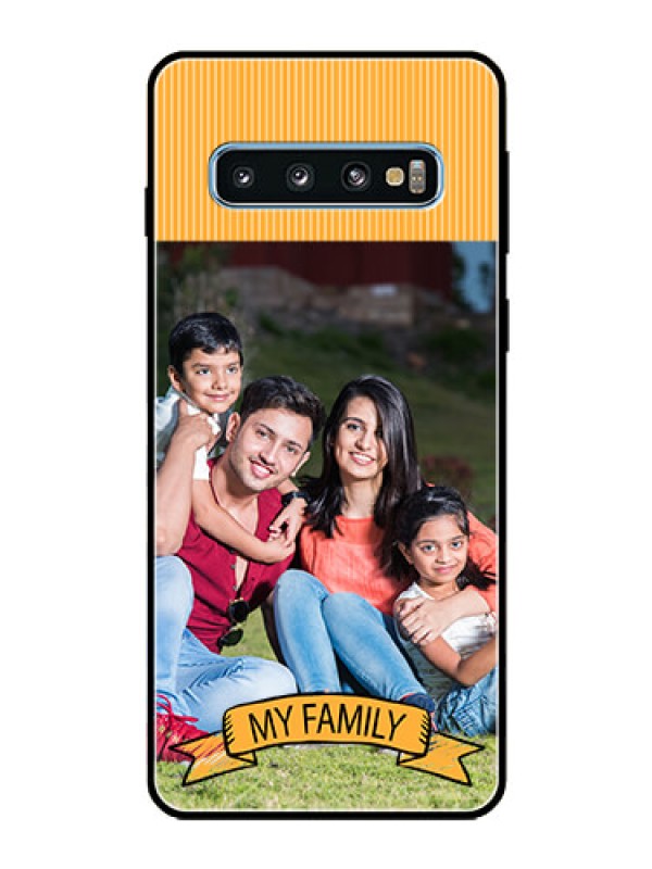 Custom Galaxy S10 Custom Glass Phone Case  - My Family Design