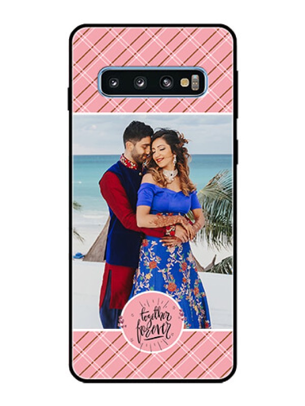 Custom Galaxy S10 Personalized Glass Phone Case  - Together Forever Design