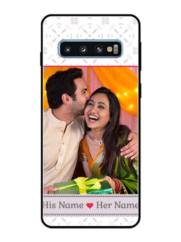 Custom Galaxy S10 Custom Glass Mobile Case  - with Photo and Ethnic Design